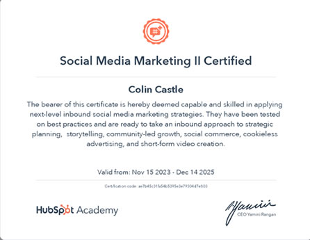 Social Media Marketing ll Certificate